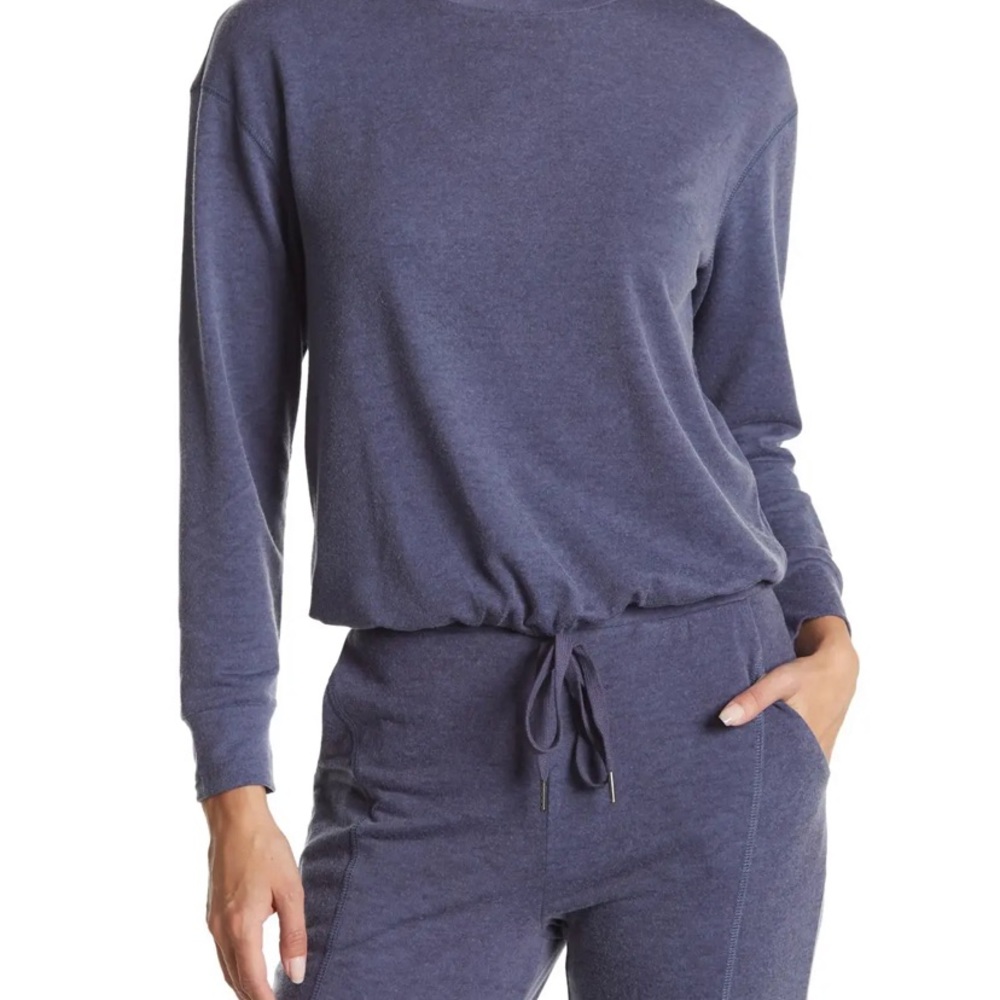 White Willow Drawstring Hem Pullover Sweatshirt I… - image 1